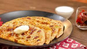 2 Aloo Paneer Paratha With Curd