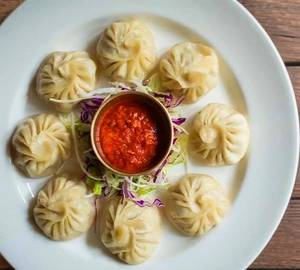 Veg cheese steamed momos [6 pieces]