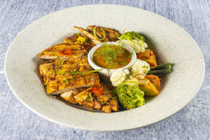 Grilled Chicken Breast With Sauteed Veggies