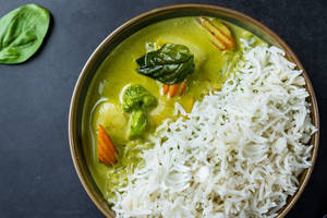 Thai Green Curry with Steamed rice