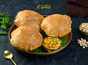 Millet Poori With Chole Masala - Chole Bhature