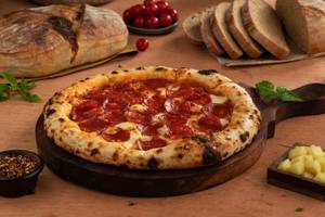 Sourdough Pepperoni(Pork) Pizza with Jalapeno