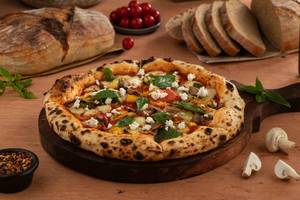Sourdough Feta Fusion Veggie Delight Pizza