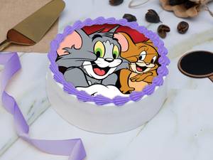Cute Tom And Jerry Photo Cake