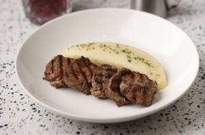 Grilled Tenderloin Steak, Garlic Mash, Jus