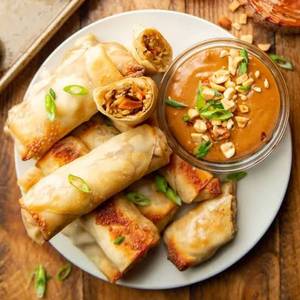 Mushroom corn spring roll