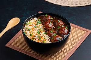 Veg Manchurian with Chilli Garlic Rice Bowl