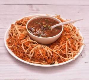 Sizzling Schezwan Fried Rice with Red Crispy Manchurian