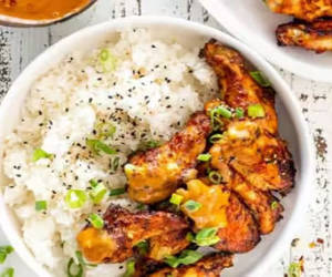 Hot Chicken Wings Rice Bowl