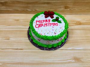 Happy Christmas Vanilla Cake