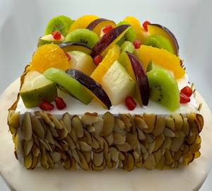 Almond Fresh Fruit Cake