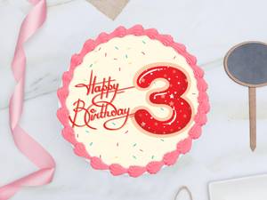 3rd Birthday Photo Cake