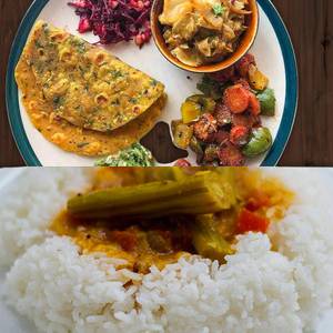 Menthya Chapati With Curry & Rice [Full]