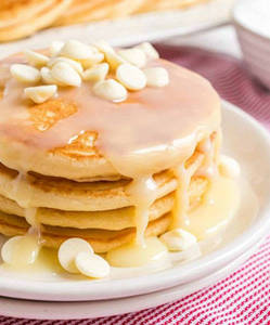 Austrian White Chocochip Pancake Stack