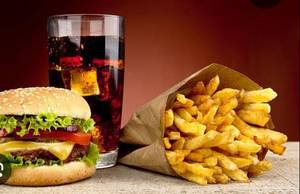 Schezwan Burger + Fries + Coke(300ml)