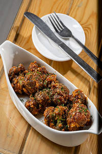 Crispy Broccoli With Parmesan Sauce