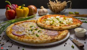 Paneer Pizza {8 Inches} + Onion Pizza {8 Inches}