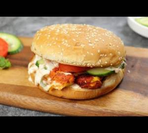 Tandoori chicken burger