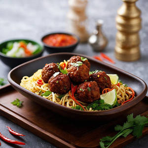 Veg Manchurian Fried Rice / Noodles