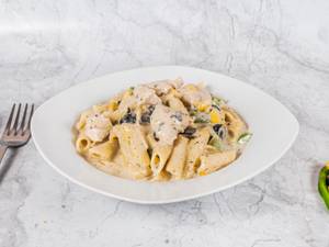 Sweet Corn Pasta in White Sauce