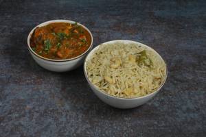 Bagara Rice with Chicken Curry