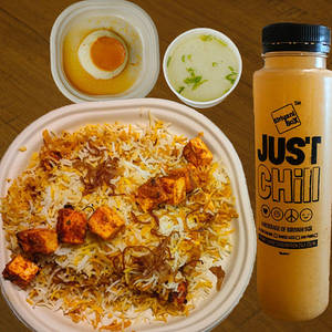 Paneer 65 Biryani (Mini) + Jajeera Shikanji + Caramel Custard Combo [serves 1]