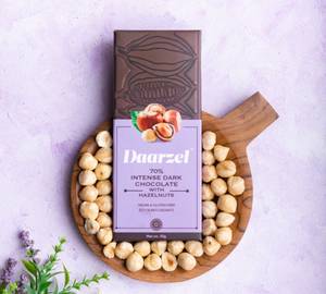 70% Intense Dark Chocolate With Hazelnut | Vegan & Gluten Free | 50 Grams