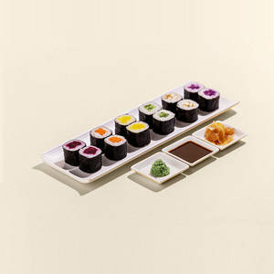 Rainbow Maki Roll Set (hosomaki Combo Set, 12 Pcs)