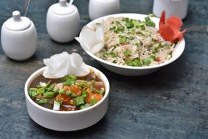 Chilli Paneer + Veg Fried Rice