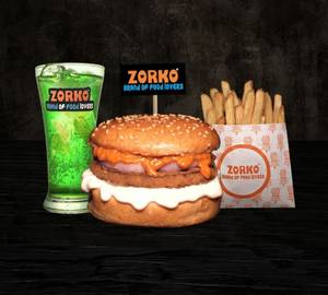 Classic Jumbo Burger + French Fries (With Dip) + Any Mojito