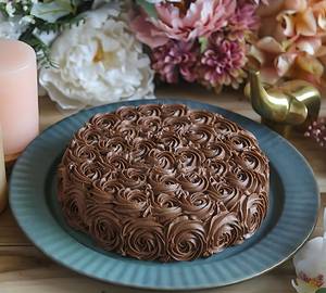 Chocolate Dutch Truffle Swirl Cake (Eggless)