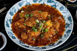 Fish In Spicy Bean Sauce (Calcutta Bhetki)(Mc)