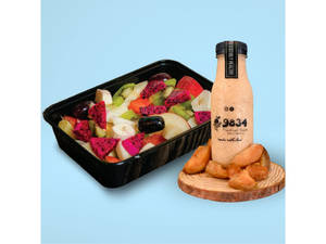 Perfect Fruit Platter With Chikoo Shake Combo