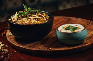 Chicken Biryani With Bhurani Raita Combo