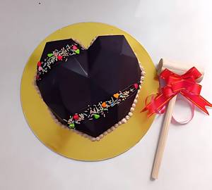 Best Heart Shaped Pinata Dark Chocolate  Cake