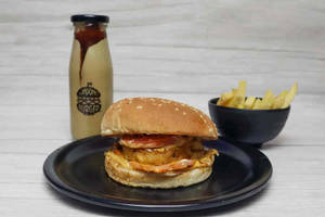 Londonn Chicken Burger Cold Coffee Meal
