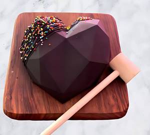 Heart Shaped Pinata Smash Chocolate Truffle Cake