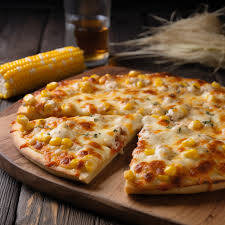 Sweetcorn pizza