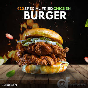 420 Special Fried Chiken Burger