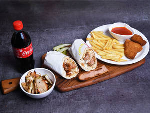 Hot Dog Fully Loaded Shawarma + French Fries + Cold Drink