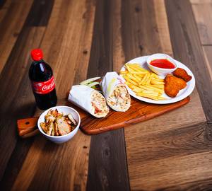 Fully Loaded Shawarama + French Fries + Cold Drink