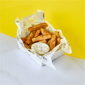 Sweet Potato Fries With Sour Cream & Chives