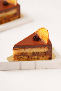 Chocolate & Orange Marmalade Cake Slice