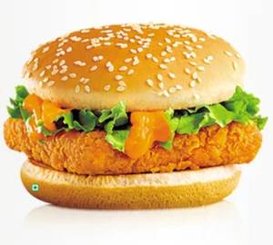 Spicy crunchy paneer burger