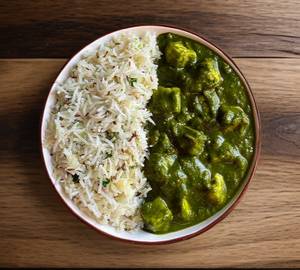 Brown Fried Rice With Coriander Paneer