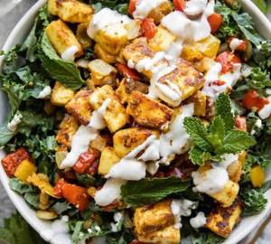 Barbeque Paneer Rice And Veggies
