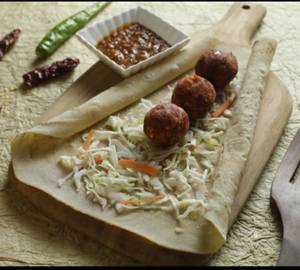 Pahadi Aloo Roll + Veg Manchurian Wrap
