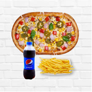 Garden Veggies Pizza + Pepsi + Fries