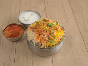 Veg handi biryani