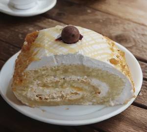 Butterscotch swiss roll cake